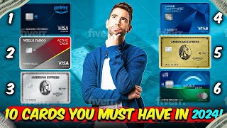 TOP 10 BEST CREDIT CARDS TO HAVE IN 2024 credit money top10 banks fyp info facts business [upl. by Warga]