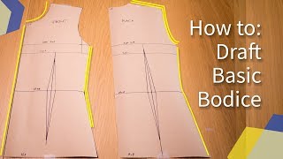 DETAILED HOW TO MAKE BASIC BODICE BLOCK PATTERN  KIM DAVE [upl. by Sublett]