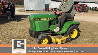 Auction John Deere Mower Video  Little Suamico WI  10222024 [upl. by Wendy]