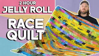 2Hour Jelly Roll Race WITH A TWIST  Quilt Tutorial [upl. by Anaya]