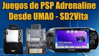 Juegos de PSP en SD2VIta MicroSD Adrenaline 661 FIX [upl. by Minette]