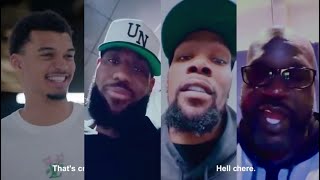 LeBron KD and NBA legends message for Victor Wembanyama after winning ROTY [upl. by Annasor42]