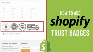 How To Add Trust Badges To Your Shopify Store [upl. by Lamok915]