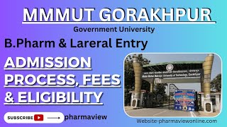 MMMUT Gorakhpur BPharm Admission 2024  Eligibility Fees amp Admission Process [upl. by Zednanreh]