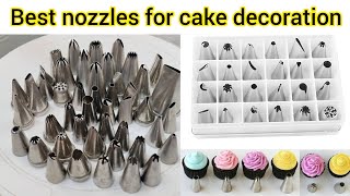 some important nozzles for cake decoration in Telugu beginners baking tools  best nozzels for cake [upl. by Ahsimrac]