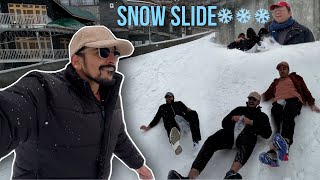 SHADEED SNOW FALL HO GAI  Crazy Snow Slide In Nathia Gali [upl. by Lebasiairam266]