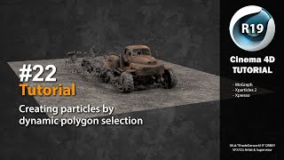 Cinema 4D Tutorial  Creating particles by a dynamic polygon selection [upl. by Yssak]