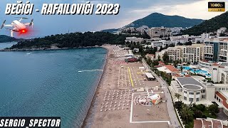 Becici 2023  obilazak dronom Rafailovici plaza otvaranje sezone Crna Gora 2023 [upl. by Girard]