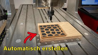 Organische Muster mit DIY CNC fräsen  Komplettanleitung mit Fusion 360  VoronoiGenerator [upl. by Otrebor]