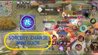 How to change spells in game  Sorcery Change miniguide  Onmyoji Arena S20 [upl. by Yrome4]