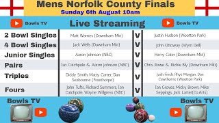 Mens Bowls Norfolk Finals  Sunday 6th August 2023 [upl. by Leuamme414]