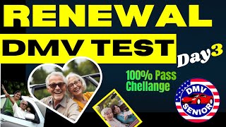 California DMV Senior Written Test 2024  DMV Renewal Test 3  100 PASS [upl. by Tocs]