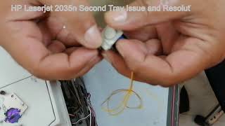 How to fix HP LaserJet 2035 jam in tray 2 solenoid sticking Second tray paper feeding issue [upl. by Wilmar]