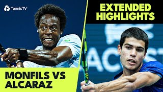 EXCITING Carlos Alcaraz vs Gael Monfils Highlights  Indian Wells 2022 [upl. by Llirret]