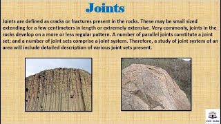 Joints in Engineering Geology  Hindi  Folds amp Faults  Structural Geology [upl. by Gnik]