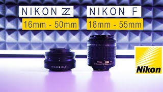 NIKON Z 16mm  50mm vs NIKON F 18mm  55mm  Nikon Z50 [upl. by Monahan550]