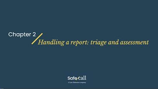 Chapter 2  Handling a report triage and assessment  Safecall Panel Discussion  030624 [upl. by Buehler]