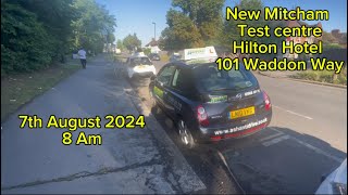 Mitcham New Driving Test route from Hilton Hotel 7 August 2024 [upl. by Tristas589]