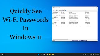 How to REVEAL the WiFi password in Windows 11 with a Click [upl. by Noit52]