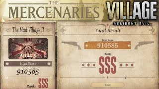 Resident Evil Village Mercenaries  The Mad Village 2 SSS Rank Walkthrough [upl. by Gambrill]