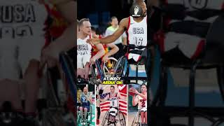 Team USA mens wheelchair basketball opens 2024 Paralympics with win vs Spain shorts trending [upl. by Natsirt692]