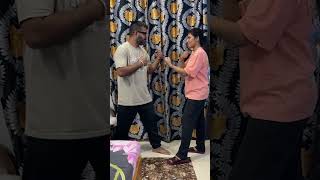 Fighting Plate Prank 🤛shorts prank husbandwifecomedy arora [upl. by Aroda]