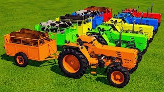 TRANSPORTING BULLS COLORED URSUS amp VALTRA TRACTORS WITH MAN TRUCKS  Farming Simulator 22 [upl. by Shaffer698]