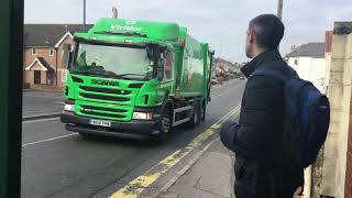 Viridor bin truck passing Columbia Road [upl. by Ytsirhc]