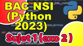 BAC NSI Pratique 2023 Sujet 1 Exo 2 Python  Dictionnaire de votes [upl. by Demha]