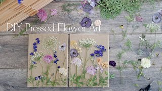 DIY Pressed Flower ArtSlow CraftingSlow Floral Craft [upl. by Maurili]