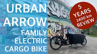 5 years or 2400 km review of the Urban Arrow Family electric cargo bike  the familytruck [upl. by Ecnahs]