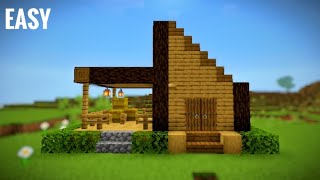 How to Build a Small Survival House In Minecraft  Oak House [upl. by Cheadle849]