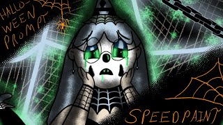 Halloween Mutual Prompt  Crybby the Spider Clown  Speedpaint [upl. by Harac650]