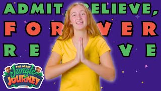 “Admit Believe Forever Receive” Traditional Hand Motions  The Great Jungle Journey VBS [upl. by Xam999]