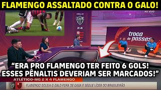 IMPRENSA DEBATE A ARBITRAGEM DE ATLÉTICO MG X FLAMENGO  DOIS PÊNALTIS NÃO MARCADOS PARA O FLAMENGO [upl. by Demmy292]