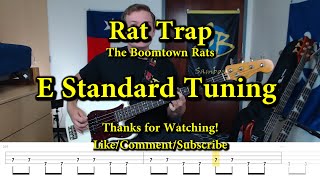 Rat Trap  The Boomtown Rats Bass Cover with Tabs [upl. by Arimat]