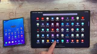 Galaxy Tab S8 How to Call and Text From Samsung Galaxy Phone [upl. by Eintruok]