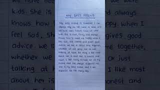 My Best Friend 👧 English Essay  Handwriting 🤍 shorts handwriting essay english [upl. by Yorgo]