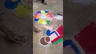 Rangoli competition Kids care concept school Biharsharif 4 [upl. by Dona]