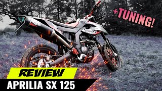 Aprilia SX 125 2021 Review amp Tuning [upl. by Elleined]