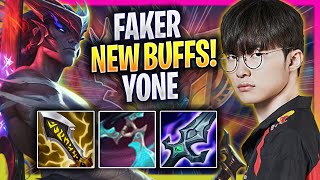 FAKER TRIES YONE WITH NEW BUFFS  T1 Faker Plays Yone MID vs Vex  Season 2024 [upl. by Ahsieyk861]