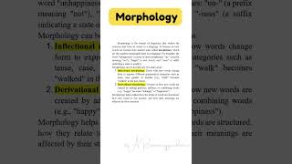 Morphology Language and Linguistics Instant Essay Exam Success ARsummaryguidance shorts Viral [upl. by Fredericka467]