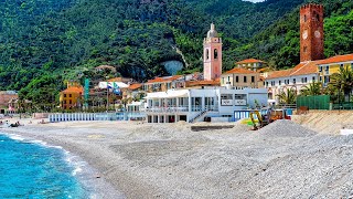 Italy  Savona  Noli  Walking Tour 4K Best of Italian Riviera  Liguria most beautiful town [upl. by Kirimia]