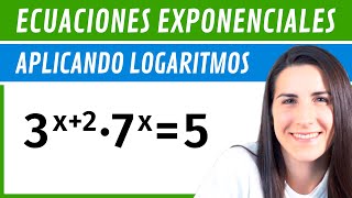 ECUACIONES EXPONENCIALES aplicando LOGARITMOS ✅ [upl. by Jecon]