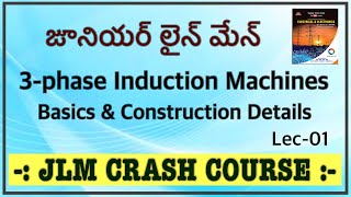 JUNIOR LINEMAN  Lec01  3 phase Induction machines basics construction details [upl. by Nellek]