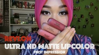 Revlon Ultra HD Matte Lip Color  First Impression  MakeupbyFatya [upl. by Procora791]