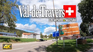 ValdeTravers Switzerland 🇨🇭 Driving from Les Verrières to Neuchâtel [upl. by Maker586]