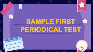 SAMPLE FIRST PERIODICAL TEST IN ENGLISH GRADE 3 [upl. by Llennehc]