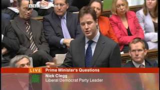 Nick Clegg at PMQs  meeting single women [upl. by Anelegna]