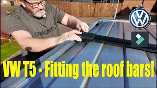 How to fit VW T5 Roof Bars howto vwcampervan vanlifebuild [upl. by Torp489]